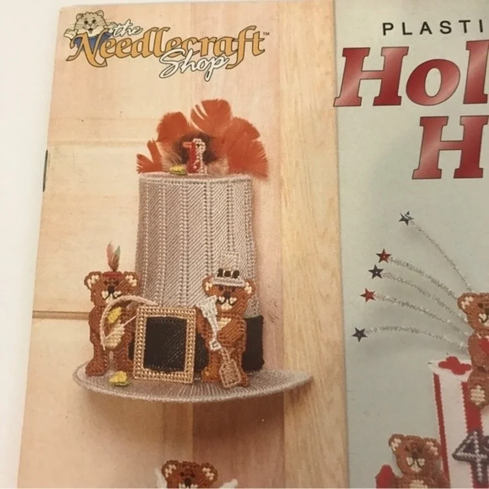 Vintage Plastic Canvas Instruction Booklets Set of 2
